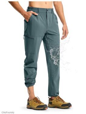 Men's Lightweight Hiking Pants Quick Dry UPF30+ Water Resistant 4 Pockets
